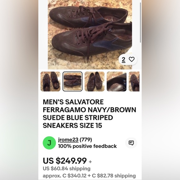 Salvatore Ferragamo Ramsey leather/suede men’s lace up sneakers/shoes! Size 9.5 - Picture 13 of 17